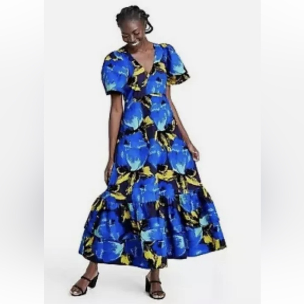 NWT Floral Puff Sleeve Dress Christopher John Rogers Target Women’s SZ 8